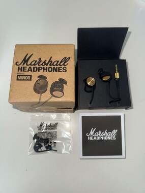 Marshall Minor Wired In-Ear Headphones - Black/Gold